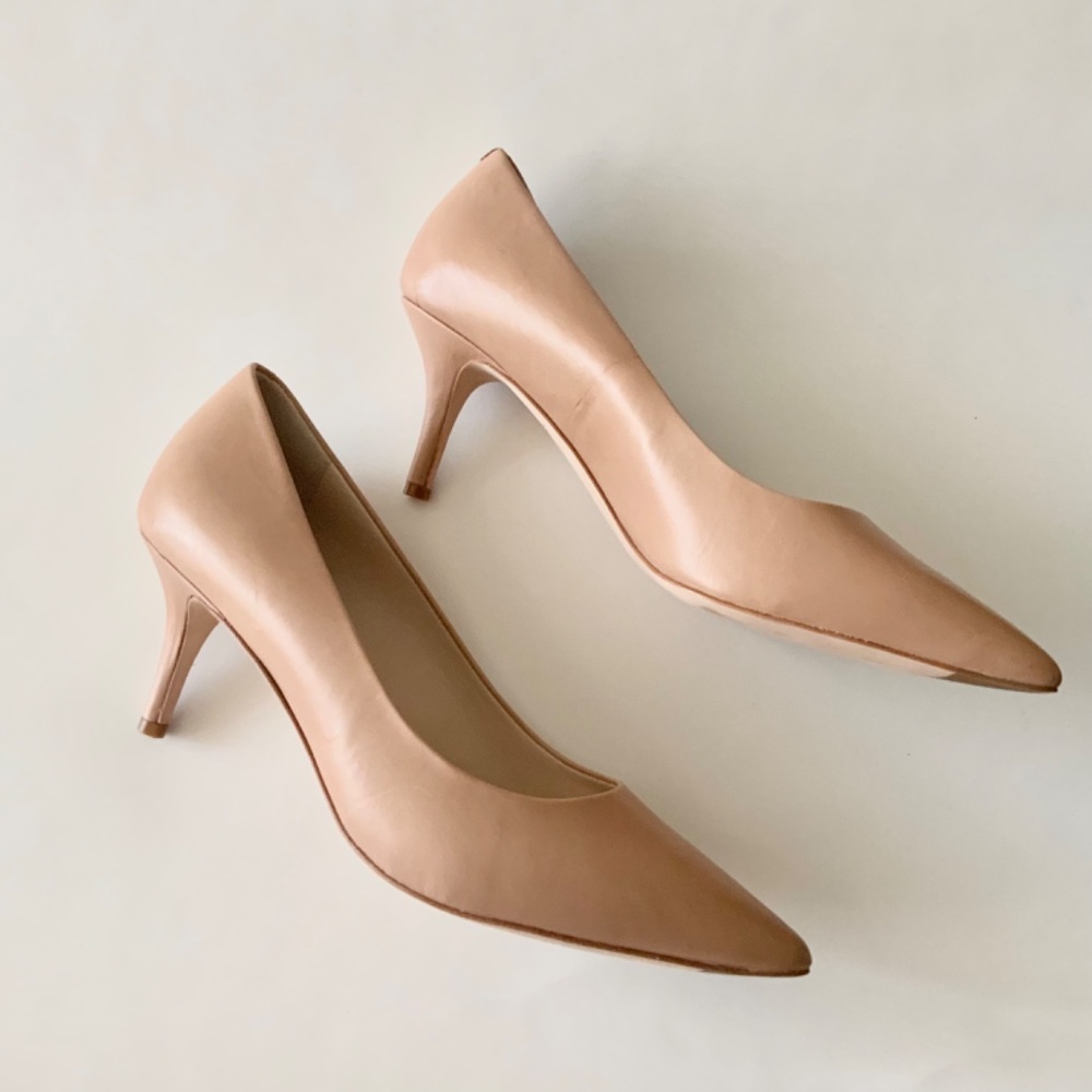 Cole Haan Vesta Nude Leather Pumps Heels Beige Dress Shoes 8.5 - Picture 12 of 15